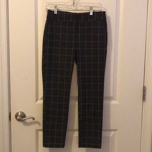 LOFT Marisa Pant in Charcoal Grey & Light Pink Stripes